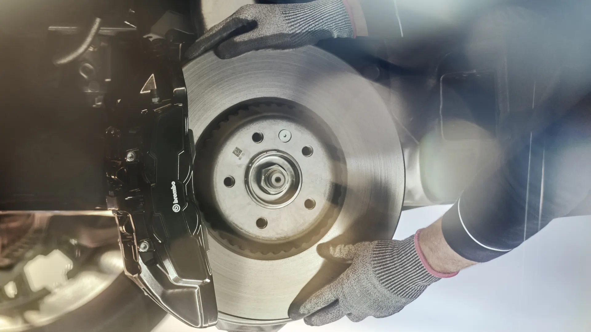 A JLC technician working on a wheel in the Sevenoaks workshop
